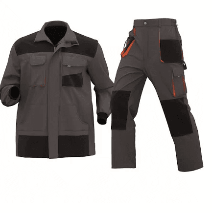 Grey flame-resistant jacket and matching trousers