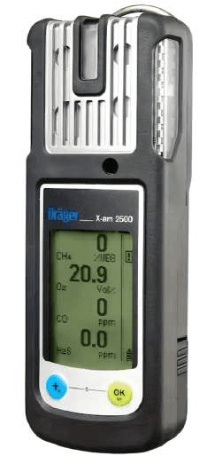 Handheld portable gas detector with a digital display